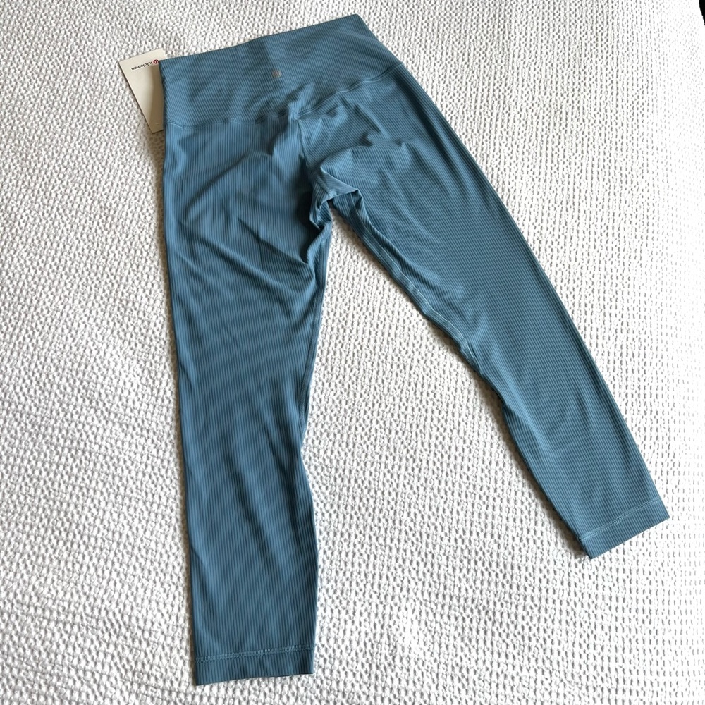 NWT lululemon Align Ribbed High-Rise Crop 23" Legging | Sz 6 | Utility Blue - Picture 4 of 6